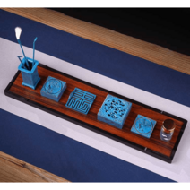 분말 향 세트 입문 가정용 홈장식 선물 구리공예 상자, 비단향구9종향재60g+Xiangdao60g