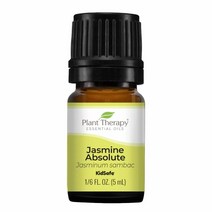 Plant Therapy 재스민 앱솔루트 에센셜 오일 100% 순수 희석하지 않음 천연 아로마테라피 등급 5mL(1/6온스)143438
