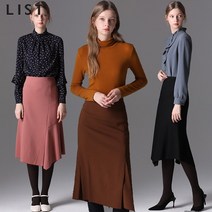 [리스트.] [리스트] 프티트 무드 슬릿 컬러 미디 스커트