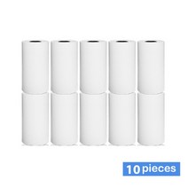 영수증 용지 10 롤 감열지 57x25mm 인쇄 라벨 모바일 POS 포토 금전 등록기 오피스 문구, 단일옵션