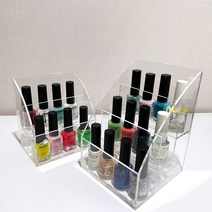 메니큐어 향수 다용도 계단식 국내산 아크릴 진열대, 3단, 1개, 블랙
