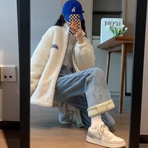 HXT 겨울 기모 청바지 여성용 밴딩 스판 두툼 일자 통 데님 팬츠 빅사이즈 S~5XL