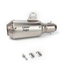 범용 오토바이 배기 테일 파이프 3851mm 슬립 온 머플러 야마하 MT07 Z900 닌자 400 GSR600 SV650 MP3 용 무료 스티커 포함, A-A.k laser