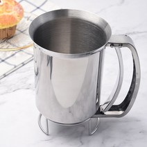 HNW 깔때기 반죽 팬케이크 디스펜서 케이크 컵케익 타코야키 크레페 기계, 1개, SILVER