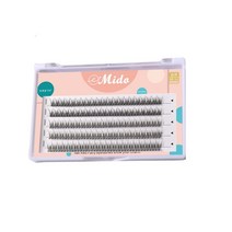 미도 인조속눈썹 부분 언더 가닥 속눈썹 셀프 연장 가속눈썹 언더 블랙 200모 V형 1P, V형 Mix 1P (200모)