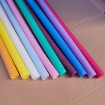 칼라 원형/꽃모양 백업 2~5cm 두께 2M길이 스치로폼막대 가래떡, 3cm, 3cm 하늘 2M