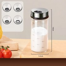 소금 쉐이커 후추 통 조미료 향신료 GIANXI 고 붕규산염 유리 가정용, 1.2ML