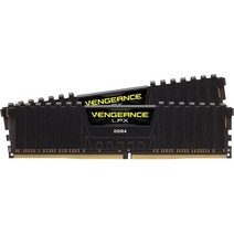 Cors에어 벤전스 LPX 32GB (2x16GB) DDR4 DRAM 2400MHz (PC4-19200) C14 메모리 키트 블랙 (CMK32GX4M2A2400C14), Black_2400MHz | 16GB Kit (1x16
