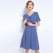[당일발송]지패션 리본 프릴 디테일 빅사이즈원피스 데이트룩 바캉스 77 88 99 110 120까지 미디
