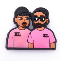 매력 영화 역할 검은 살아있는 물질 Pvc 신발 crocks 악어 장식 방해물 Accessoroies 선물, [07] c0068