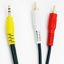 스테레오 AUX 3.5mm to RCA 2선 컴포지트 스마트폰 PC 노트북 오디오 스피커 앰프 우퍼 사운드 연결 케이블 국산 고급형 1.5m~50m, 30m