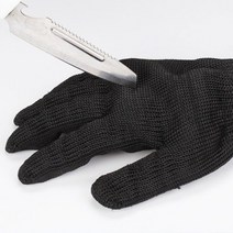 작업용 손베임방지 방검장갑 안전장갑 칼질, 블랙
