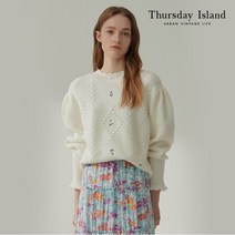 써스데이아일랜드 여성 폼폼이 플라워 풀오버 T212MSW134W P334984947