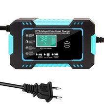 차량용배터리 자동차 인산철 밧데리 car battery charger 12v 6a touch screen pulse repair lcd battery charger for 납산, 나는 플러그, 1개