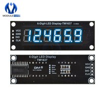 디지털제어모듈 0.36인치 6 자리 7 세그먼트 tm1637 led 디스플레이 모듈 arduino diy 용 0.36 인치 led 표시기 빨간색 녹색 파란색 노란색 흰색, 푸른