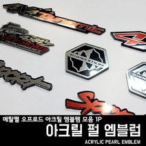 프리스타일 메탈펄 오프로드 아크릴 엠블렘 모음 1P(로고/원단타입선택) 4X4 다이나믹 익스페디션 스포츠, 1개, 003-4X4오프로드, 4-펄메탈릭헤어라인