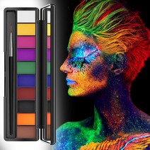 페이스페인팅물감 아크릴 광택 젤 중간 전문가 레인보우 페이스 페인트 키트 다채로운 수성 바디 스트로크 페인팅 파티 용품, [02] B