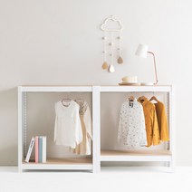 홈던트하우스 시스템 행거 2단(행거봉1), 800x500x1350 2단(봉1) 블랙