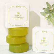 쿠잉 스킨 와송 아토피 복합 지성 피부에 탁월한 천연 비누 3팩 6팩 9팩 [1+1], 3팩(1+1=6개)