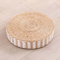 기타 홈센스 라탄 쿠션방석(40x10cm)(2color), 화이트_1314974
