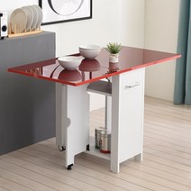 [위퍼니즈] 접이식식탁 테이블 하이그로시 600 (스툴 미포함), 레드와인