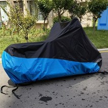 할리오토바이커버 바이크커버 터프가이 883 빅 글라이딩 로드킹 팻보이 오토바이 방수 우비, 2XL, E.할리데이비슨 커버 덮개(블랙+블루)