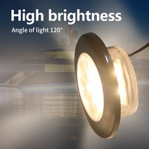 IP67 방수 해양 LED 조명 갑판 계단 장식 보트 요트 등 3 가지 색상 12V, 1.파란