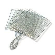 접이식 손잡이 석쇠 캠핑 바베큐 김 생선구이 그릴 망, 2개