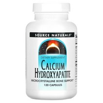 소스 내추럴스 Source Naturals 칼슘 수산화인회석 120 캡슐, 4개