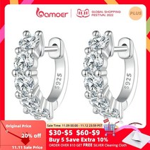 모이사나이트 귀걸이 bamoer d color vvs1 ex moissanite 925