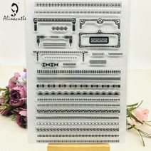 투명 실리콘 고무 롤러 친한 생일 DIY 스크랩북 카드 앨범 종이 공예, Simple Border