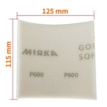 핀란드어 Mirka 손으로 찢어진 스폰지 사포 시트 수동 도구 자동차 샌더 연마 종이 바디 샌딩 그라인딩 블, 03 P600_01 10 PCS