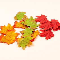 단풍잎_50장 미술 조화 촬영소품 나뭇잎 가을 만들기 낙엽 은행잎 인조, 그린