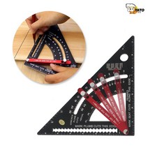 야토 5mm두께 통 알루미늄 목공용 각도자 삼각자, 1개