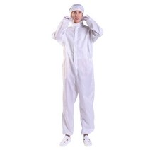 제전복 원피스 방진복 무진복 정전기 방지 클린복 10P, (회색) S- 6XL  10P
