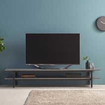 모던 1800 선반 철제 높은 TV 거실장 장식장 수납 티비다이, 그레이