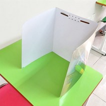 책상 3단 가림판 화일 A4 가림막 파티션 개인위생 O
