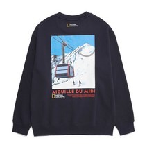 정품 내셔널지오그래픽 N223USW911 트래블 컨셉 그래픽 맨투맨 티셔츠 2 DEEP SEA NAVY