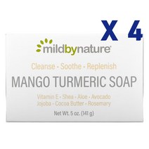 마일드바이내이쳐 비누 바 솝 망고 투메릭 터메릭 강황 비누141G x 4개, 141g