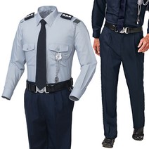 추동 경비복 상의 하의 별매 경비복 01 그레이 바지-T-19P-곤색 M~4XL 긴팔 셔츠 바지 티뷰크, 1개