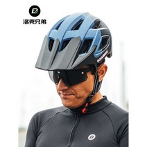 자전거 헬멧 라이딩 사이클 전동킥보드 인라인 로드용 자토바이헬멧, 탈착식 챙 헬멧 - 파란색과 검정색