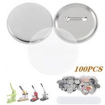 뱃지만들기 뱃지제작 뱃지재료 플라스틱/금속 빈 배지 핀 버튼 부품 메이커 프레스 기계용 100Pcs DIY 세, 02 Iron Base 100Pcs_04 44mm