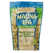 마우나로아 마카다미아 311g 어니언 갈릭 드라이 로스티드 Mauna Loa Macadamias Maui Onion & Garlic 11-Ounce Packages, 1개