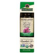 Natures Answer 유기농 에센셜 오일 순도 100％ 정향 15ml(0.5fl oz), 15ml