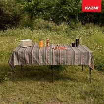 카즈미 캠핑용품 감성 테이블보 L 그레이 K8T3Z003