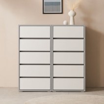 감성 투톤 남여 아이방 5단 와이드 서랍장 100cm(3색) 가구 심플 원룸 예쁜 광폭 앤틱, 핑크