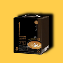 루카나인 시그니처 더블샷 라떼 커피 14.9g 50스틱, 50T, 50개입