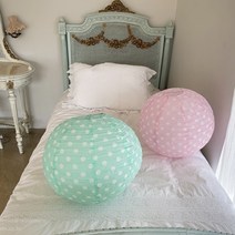 파스텔 도트 종이등 한지등 등갓 원형등 인테리어등갓(2가지 컬러), 핑크