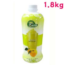 세미 후루티 유자 1800g 유자스무디 농축액 카페용품, 1