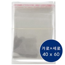 핸디몰 opp비닐 일반/접착식 투명비닐.포리백.작크비닐.락앤락 상품포장, (접착식)opp봉투[ 40 x 60 ]*100매